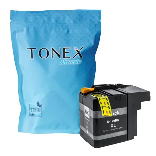 TONEX alternativ für Brother LC129XLBK Tinte Schwarz bis zu 2400 Seiten