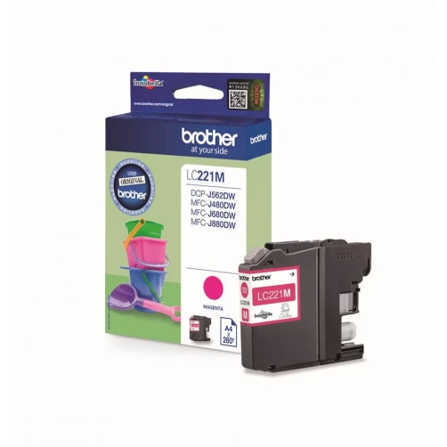 Original Brother LC-221M Tinte Magenta bis zu 260 Seiten 4ml
