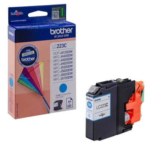 Brother Original LC-223C Tintenpatrone Cyan bis zu 550 Seiten 6ml