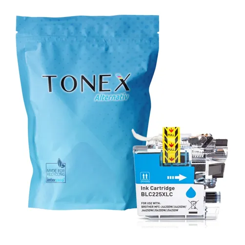 TONEX alternativ für Brother LC225XLC Tinte Cyan bis zu 1200 Seiten