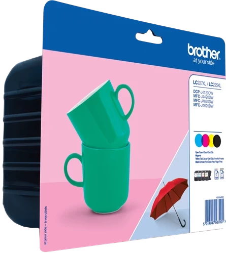 Original Brother LC-225XL - LC-227XL Tinte Schwarz Cyan Magenta Gelb Multipack