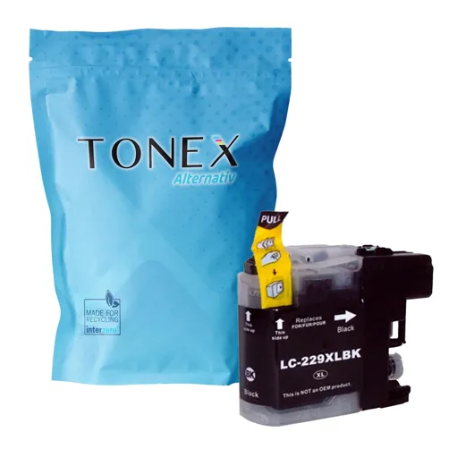 TONEX alternativ für Brother LC-229XLBK Tinte Schwarz bis zu 2600 Seiten 50ml