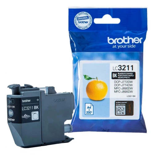 Original Brother LC-3211BK Tinte Schwarz bis zu 200 Seiten