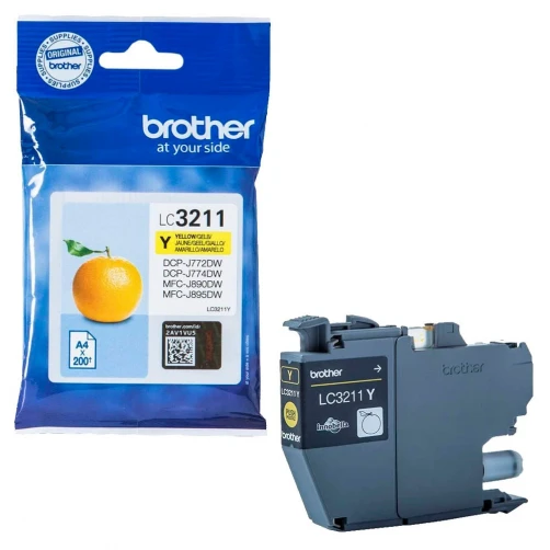 Brother Original LC-3211Y Tintenpatrone Gelb bis zu 200 Seiten