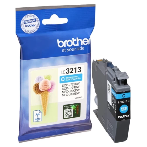 Brother Original LC-3213C Tintenpatrone Cyan bis zu 400 Seiten 10ml