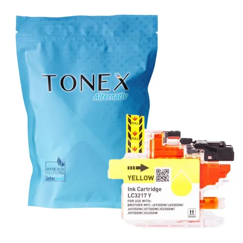 TONEX alternativ für Brother LC3217Y Tinte Gelb bis zu 550 Seiten