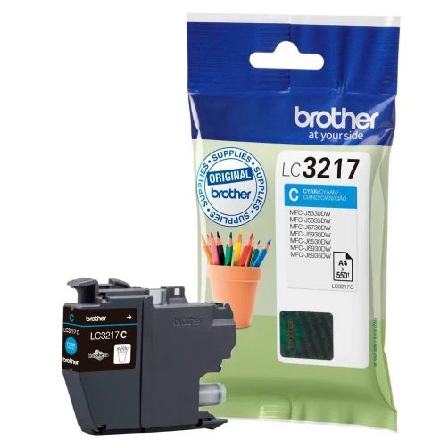 Brother Original LC-3217C Tintenpatrone Cyan bis zu 550 Seiten 9ml