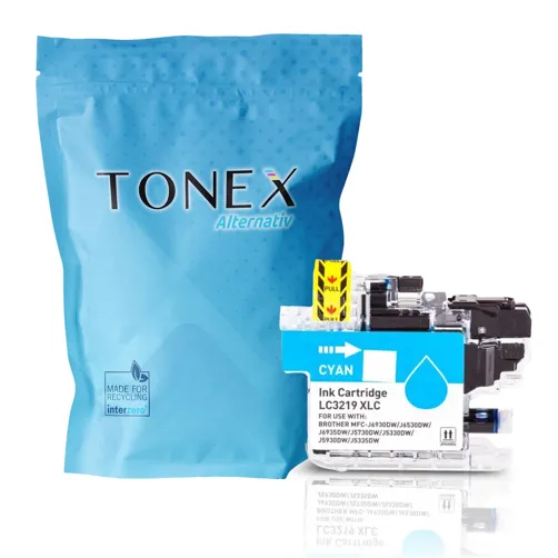 TONEX alternativ für Brother LC3219XLC Tinte Cyan bis zu 1500 Seiten