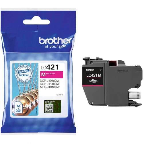 Original Brother LC-421M Tinte Magenta bis zu 200 Seiten