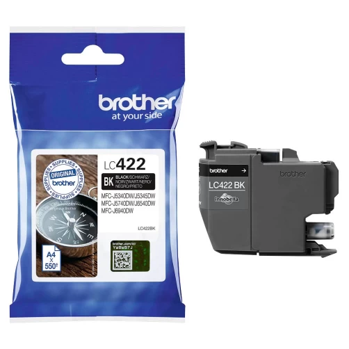 Original Brother LC-422 Tinte Schwarz bis zu 550 Seiten