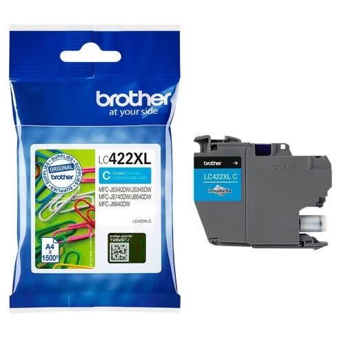 Original Brother LC-422XL Tinte Cyan bis zu 1500 Seiten