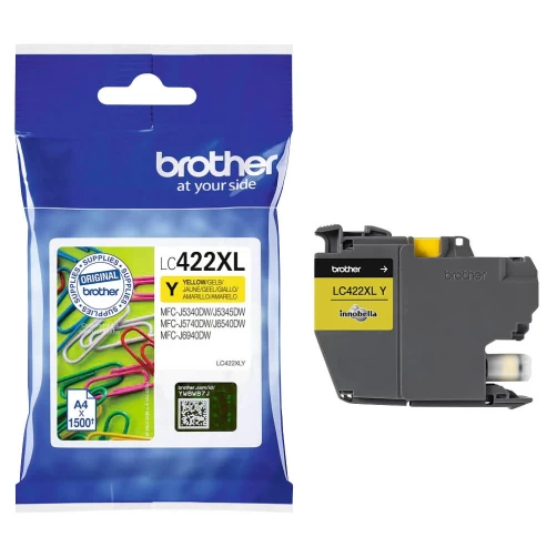 Original Brother LC-422XL Tinte Gelb bis zu 1500 Seiten