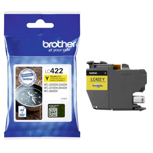Original Brother LC-422 Tinte Gelb bis zu 550 Seiten