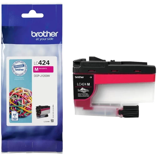 Brother Original LC-424 Tintenpatrone Magenta bis zu 750 Seiten