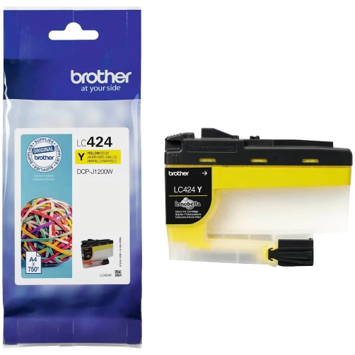 Original Brother LC-424 Tinte Gelb bis zu 750 Seiten