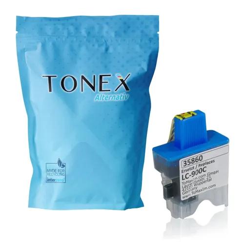 TONEX alternativ für Brother LC-900XLC Tinte Cyan bis zu 850 Seiten