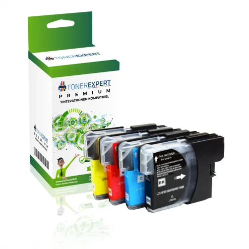 TONEREXPERT Premium Kompatibel für Brother LC-980 Tintenpatrone Multicolor Spar-Set