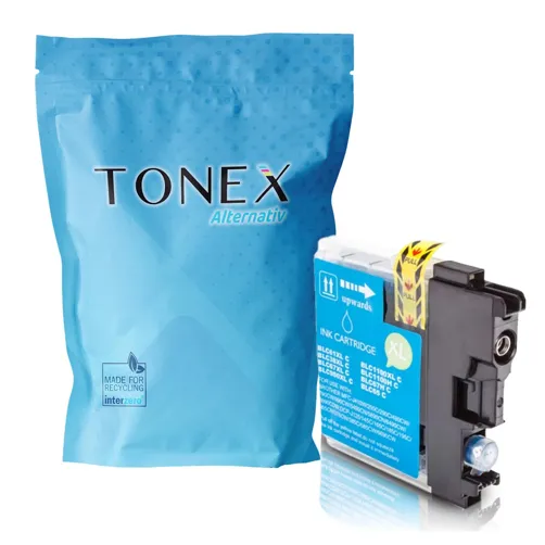 TONEREXPERT Premium Kompatibel für Brother LC1100C Tintenpatrone Cyan bis zu 800 Seiten