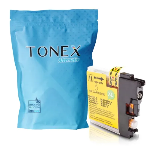 TONEREXPERT Premium Kompatibel für Brother LC1100Y Tintenpatrone Gelb bis zu 800 Seiten