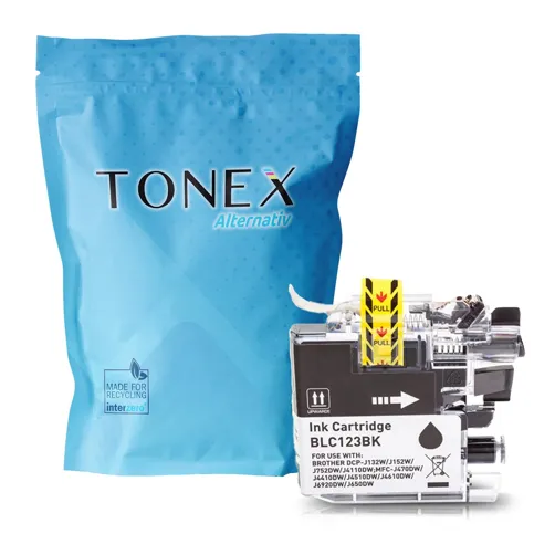 TONEX alternativ für Brother LC121XLBK Tinte Schwarz bis zu 300 Seiten