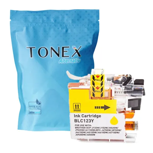 TONEX alternativ für Brother LC121XLY Tinte Gelb bis zu 300 Seiten