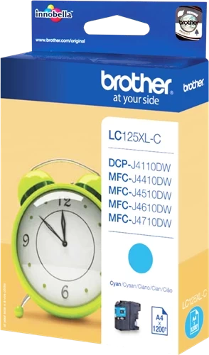 Brother Original LC-125XLC Tintenpatrone Cyan bis zu 1200 Seiten 8ml