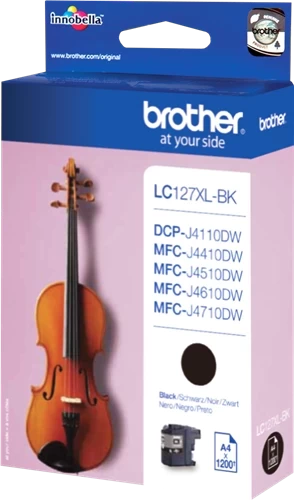 Brother Original LC-125XLY Tintenpatrone Schwarz Gelb bis zu 1200 Seiten 10ml