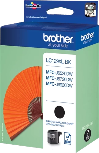 Original Brother LC-129XLBK Tinte Schwarz bis zu 2400 Seiten 50ml