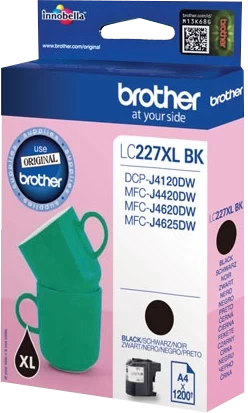 Brother Original LC-227XLBK Tintenpatrone Schwarz bis zu 1200 Seiten