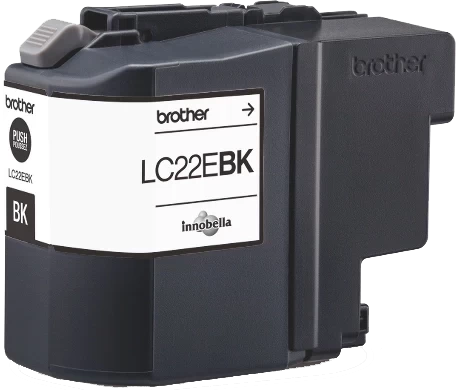 Original Brother LC-22EBK Tinte Schwarz bis zu 2400 Seiten