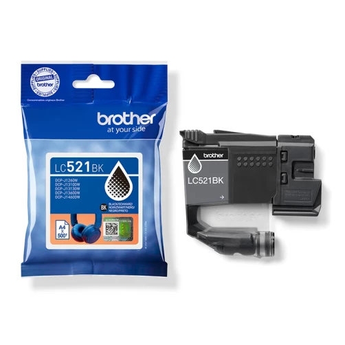Original Brother LC521BK Tinte Schwarz bis zu 500 Seiten