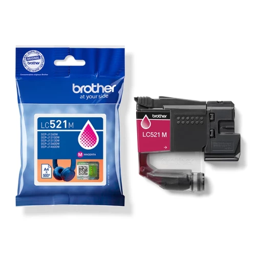 Original Brother LC521M Tinte Magenta bis zu 500 Seiten
