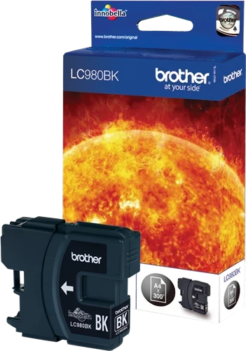 Original Brother LC-980BK Tinte Schwarz bis zu 300 Seiten 6ml