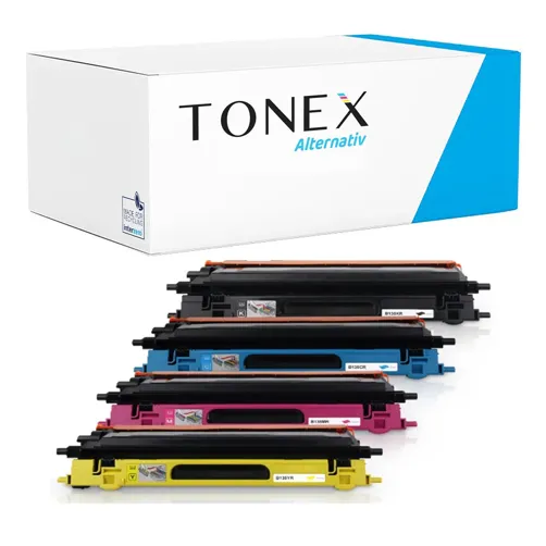 TONEREXPERT Premium Kompatibel für Brother TN-135 Tonerkartusche Schwarz Cyan Magenta Gelb Spar-Set