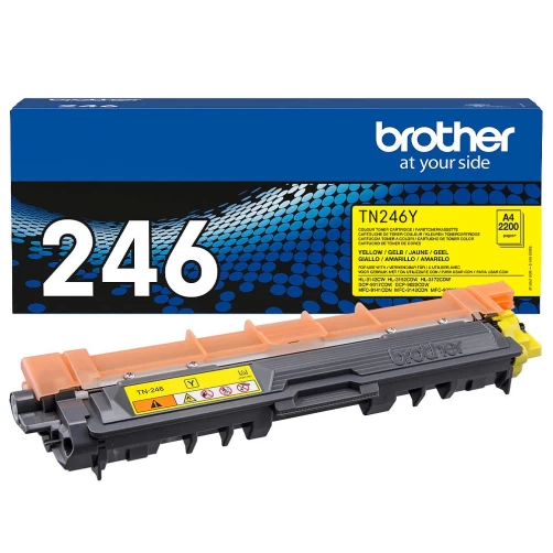 Original Brother TN-246Y Toner Gelb bis zu 2200 Seiten