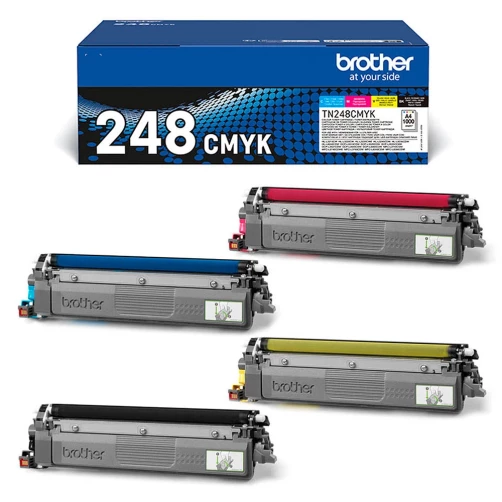 Brother Original TN-248CMYK / TN-248CMYK Tintenpatrone Schwarz Cyan Magenta Gelb