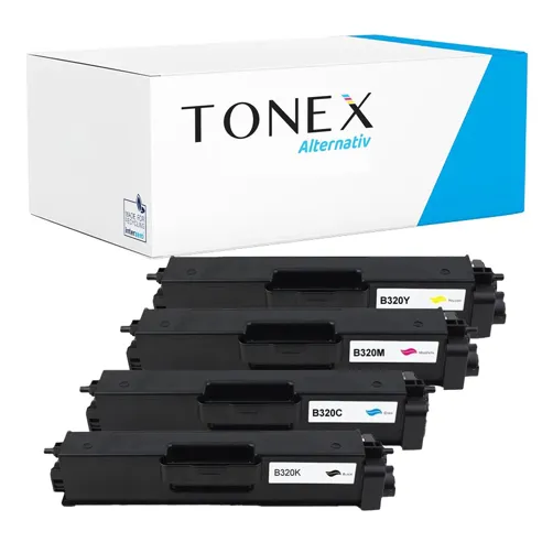 TONEX alternativ für Brother TN-320 Toner Schwarz Cyan Magenta Gelb