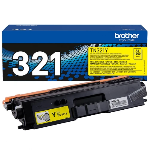 Original Brother TN-321 Toner Gelb bis zu 1500 Seiten