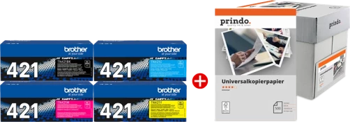 Original Brother TN-421 MCVP Toner Schwarz Cyan Magenta Gelb bis zu 8400 Seiten