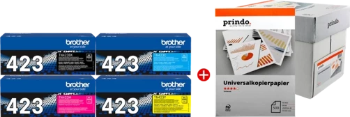 Brother Original TN-423 MCVP Tintenpatrone Schwarz bis zu 18500 Seiten Multipack