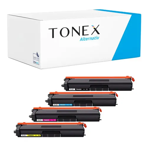 TONEX alternativ für Brother TN-423 Toner Multicolor bis zu 6500 Seiten Spar-Set