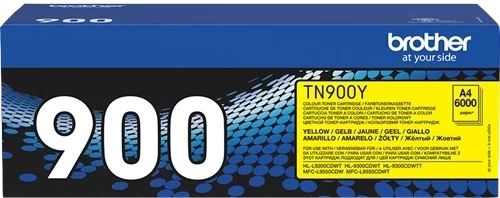Brother Original TN-900Y Tonerkartusche Gelb bis zu 6000 Seiten