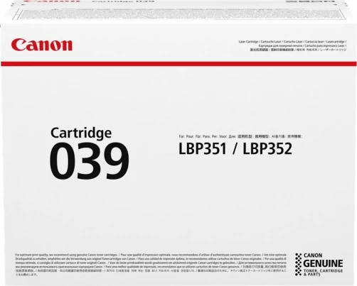 Canon Original 039 / 0287C001 Tonerkartusche Schwarz bis zu 42100 Seiten