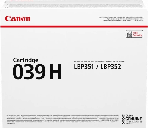 Canon Original 039H / 0288C001 Tonerkartusche Schwarz bis zu 25000 Seiten