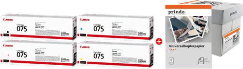 Original Canon 075 MCVP Toner Schwarz Cyan Magenta Gelb bis zu 5300 Seiten