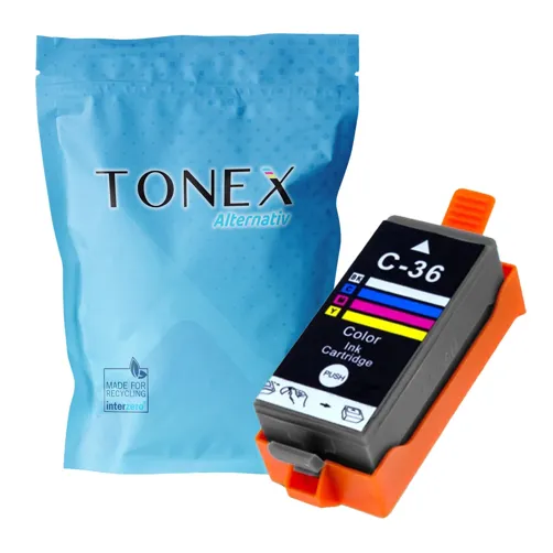 TONEREXPERT Premium Kompatibel für Canon CLI-36 / 1511B001 Tonerkartusche Schwarz Cyan Magenta Gelb Spar-Set