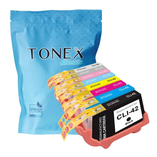 TONEREXPERT Premium Kompatibel für Canon CLI-42 / 6384B010 Tintenpatrone Schwarz Color Spar-Set