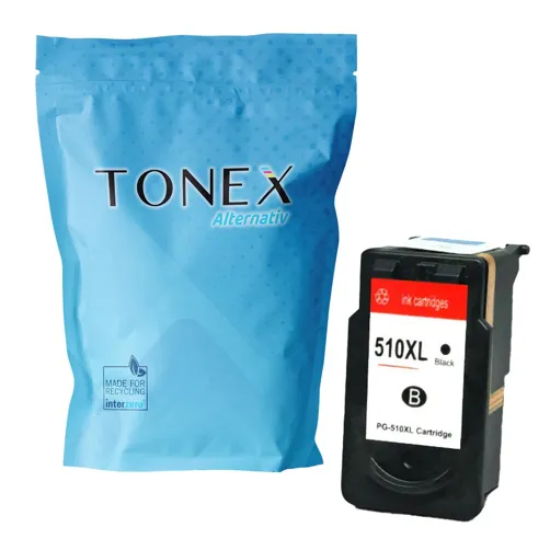 TONEX alternativ für Canon PG-510BK / 2970B001 Tinte Schwarz bis zu 220 Seiten 9ml