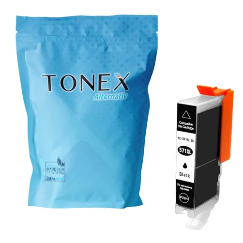 TONEX alternativ für Canon CLI-571BKXL / 0331C001 Tinte Schwarz bis zu 895 Seiten