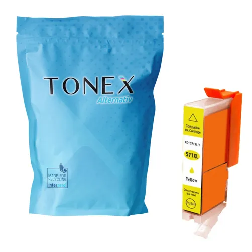 TONEX alternativ für Canon CLI-571YXL / 0334C001 Tinte Gelb bis zu 680 Seiten 13ml
